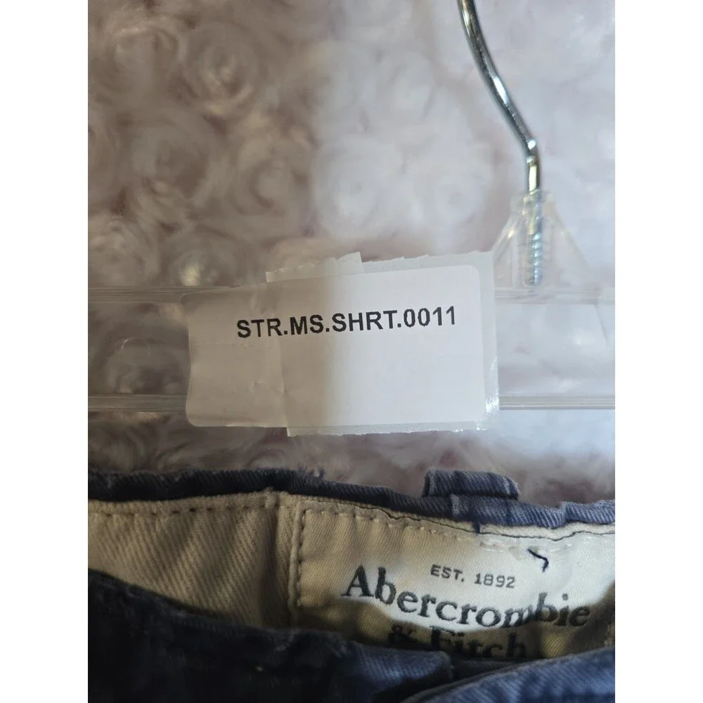 Abercrombie And Fitch Washed Blue Mens Shorts Size 34